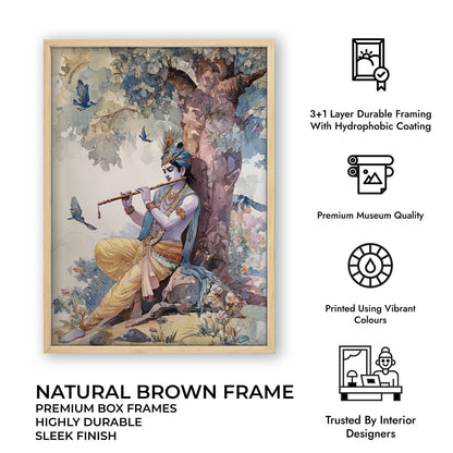 Lord Krishna Flute Painting – Vastu Wall Art