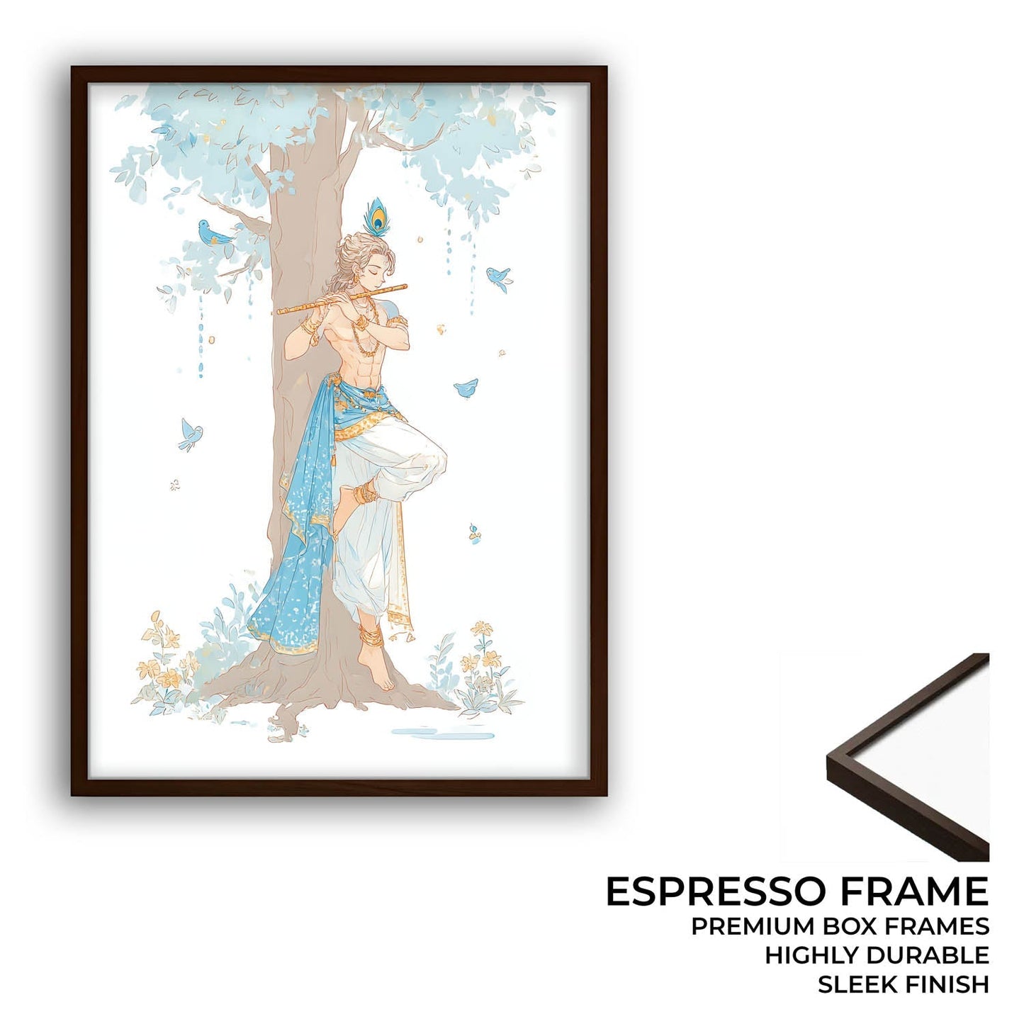 Lord Krishna Flute Wall Art – Vastu Painting for Home Decor