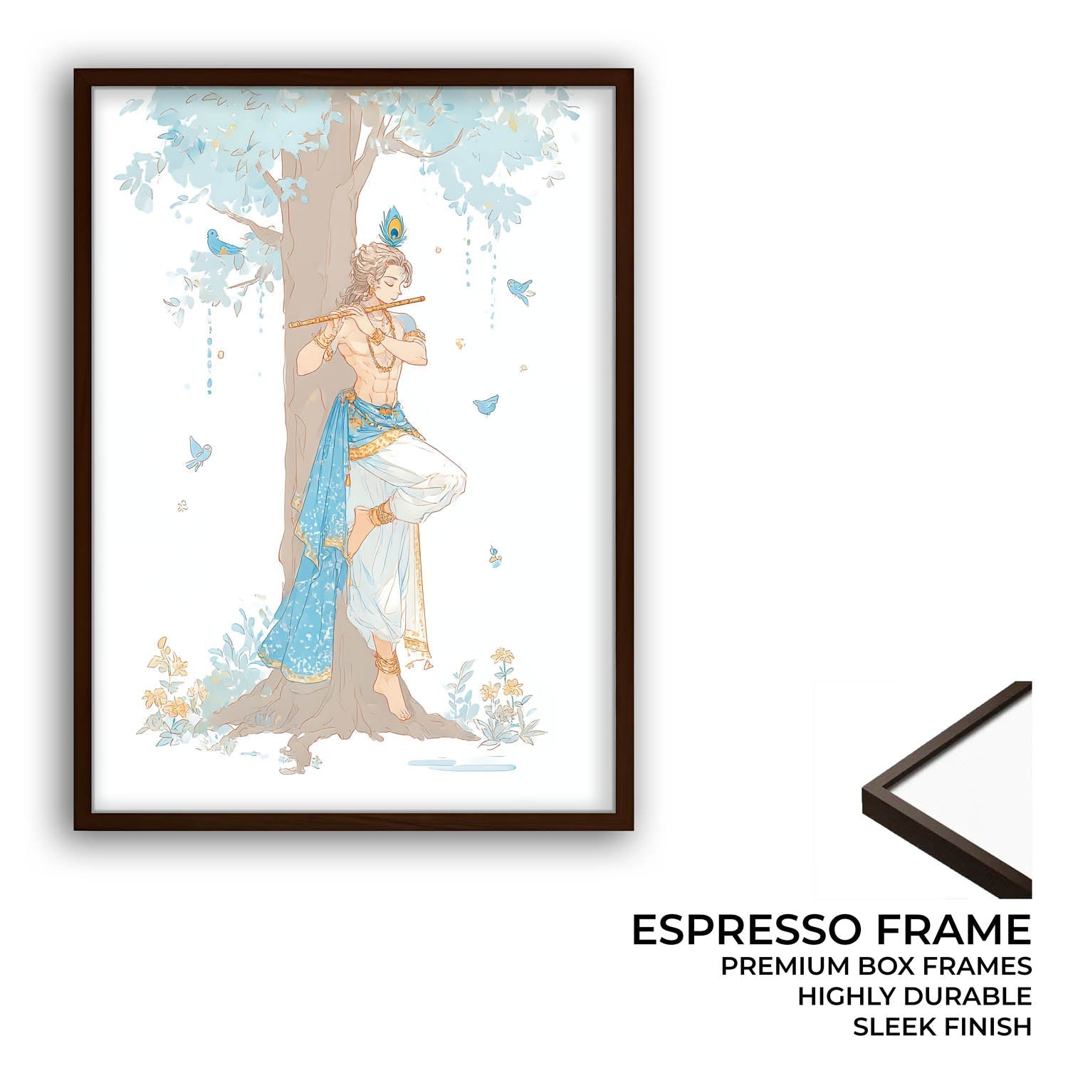 Lord Krishna Flute Wall Art – Vastu Painting for Home Decor