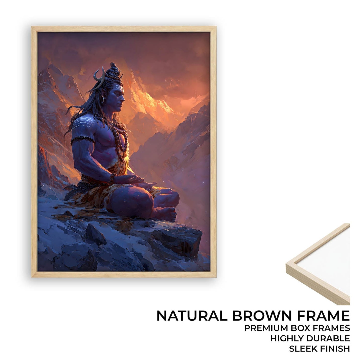 Lord Shiva Meditation Painting – Mahadev Wall Art