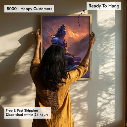 Lord Shiva Meditation Painting – Mahadev Wall Art