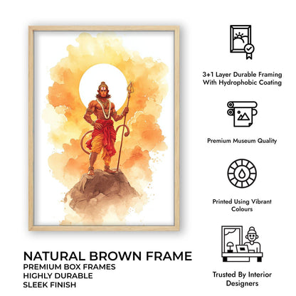 Majestic Hanuman Painting – Bajrangbali Wall Art