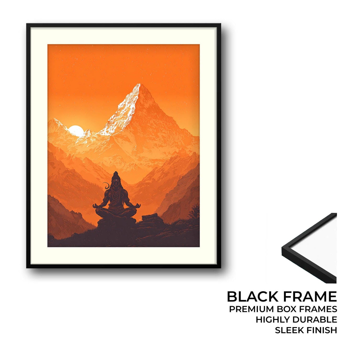 Meditating Lord Shiv in Himalaya - Vastu Painting