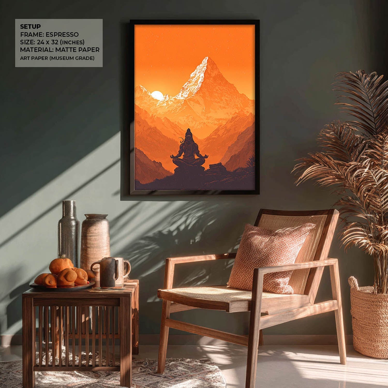 Meditating Lord Shiv in Himalaya - Vastu Painting