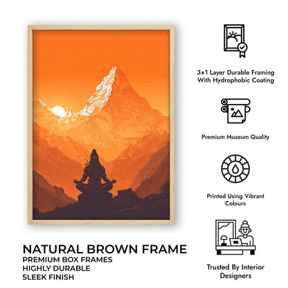 Meditating Lord Shiv in Himalaya - Vastu Painting