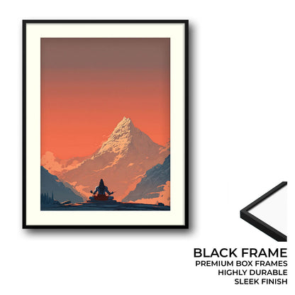 Meditating Lord Shiva in Himalaya - Vastu Painting