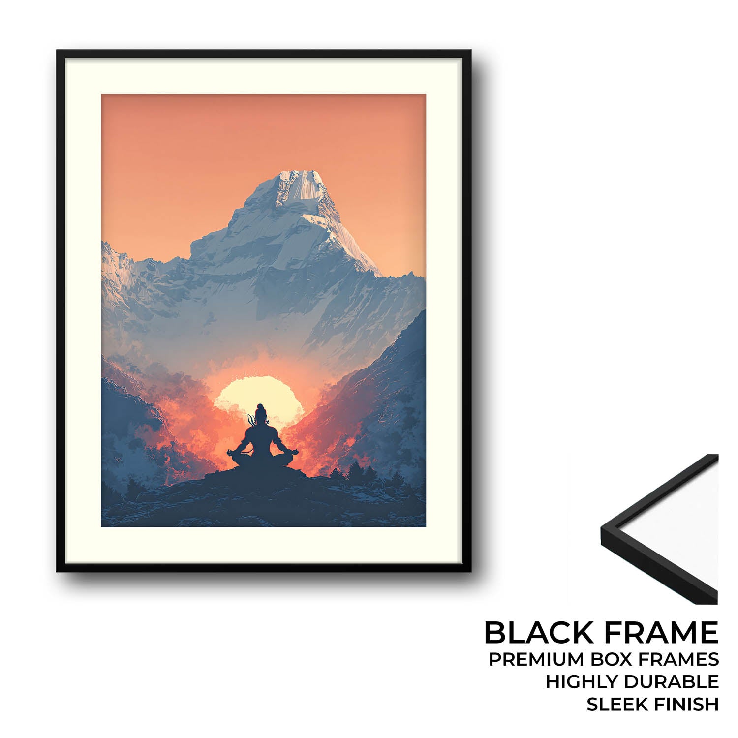 Meditating Lord Shiva in Himalayas - Vastu Painting