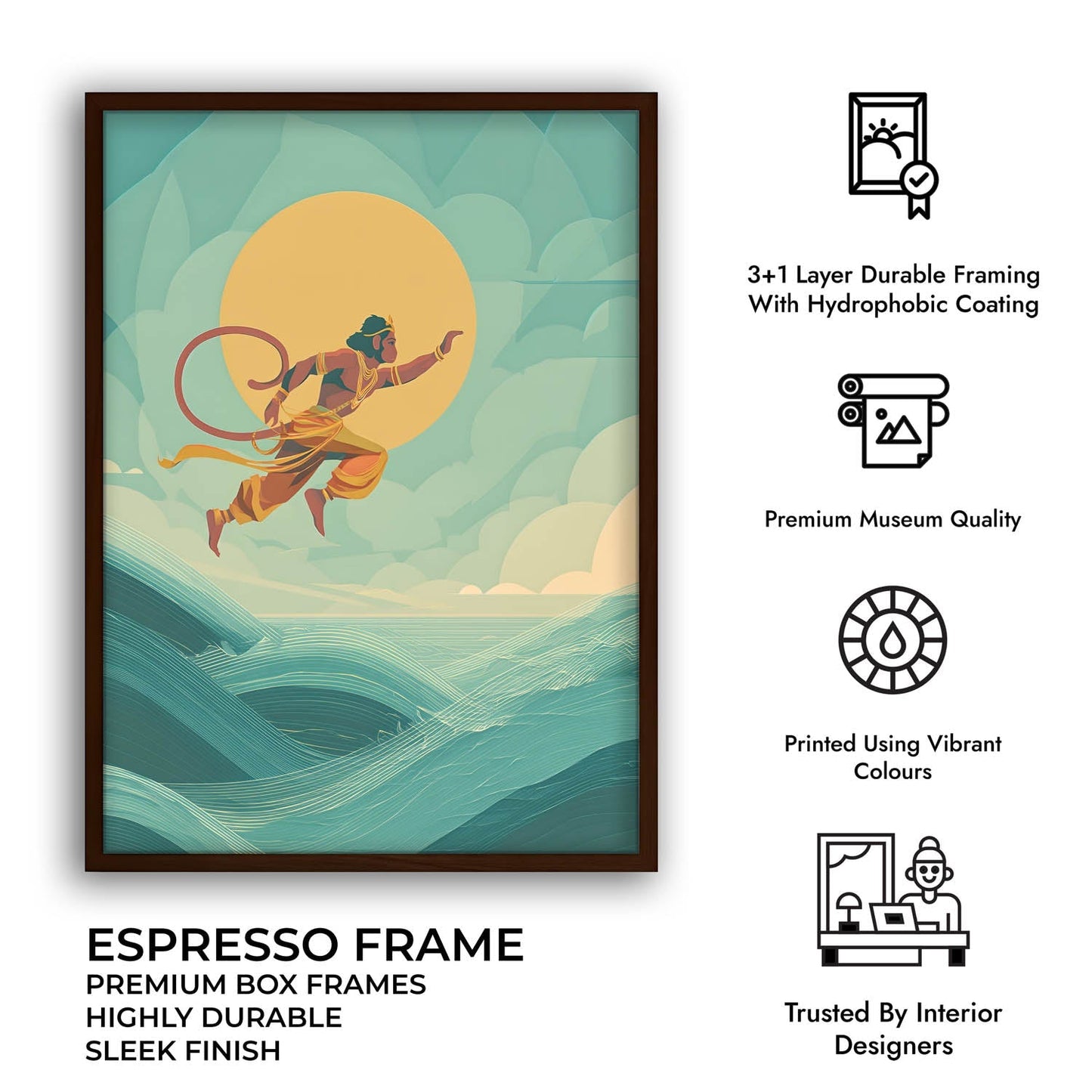 Mighty Hanuman Painting – Ocean Crossing Wall Art