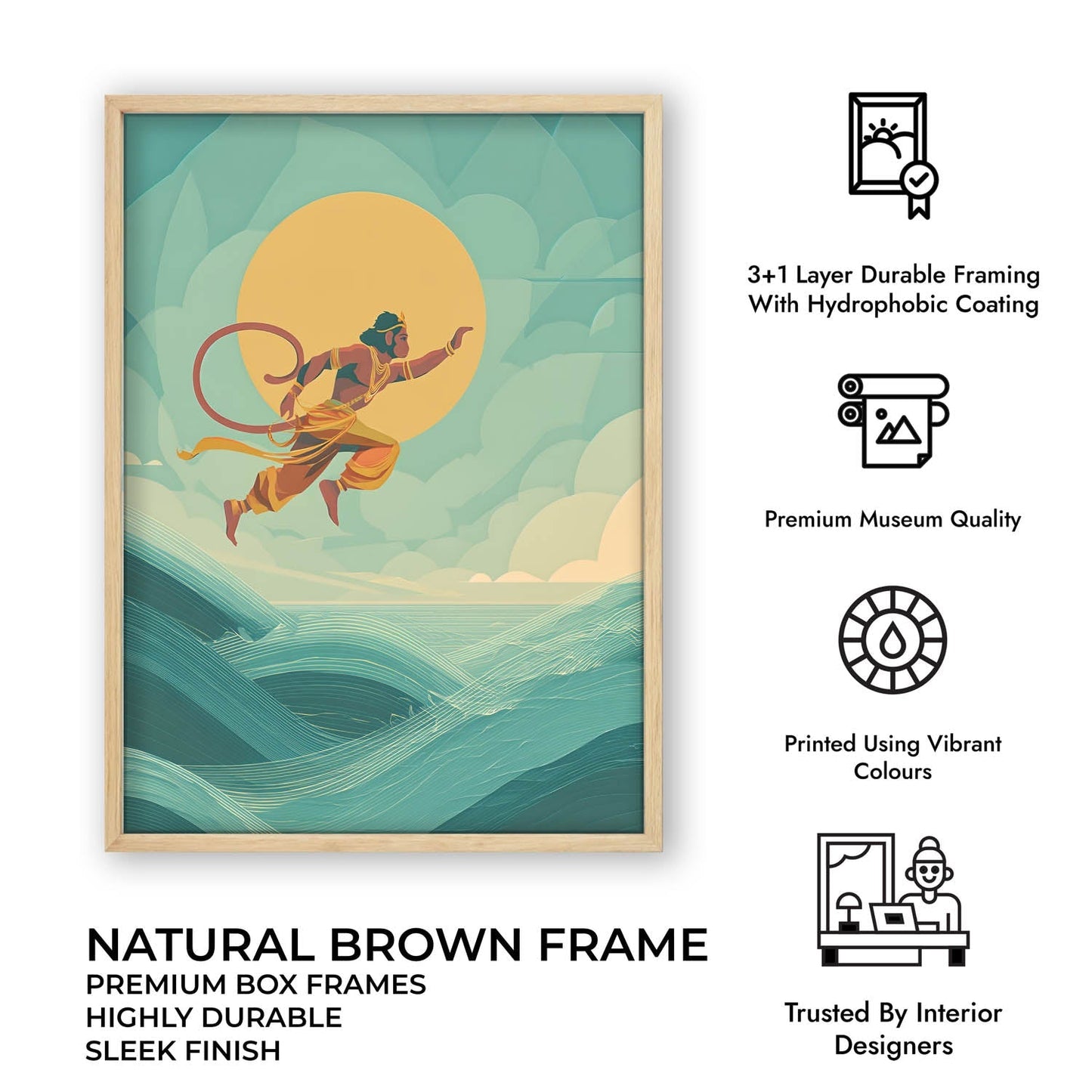 Mighty Hanuman Painting – Ocean Crossing Wall Art