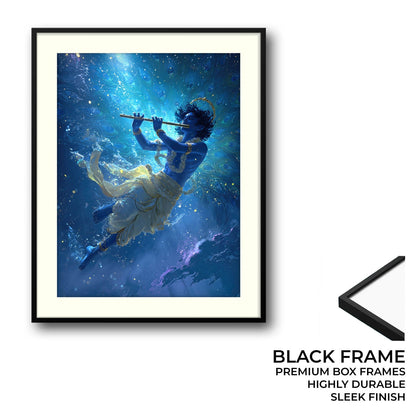 Mystic Krishna Painting – Flute Wall Art