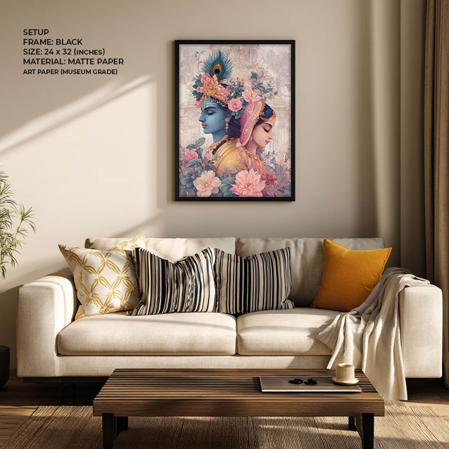 Radha Krishna Divine Painting – Vastu Wall Art