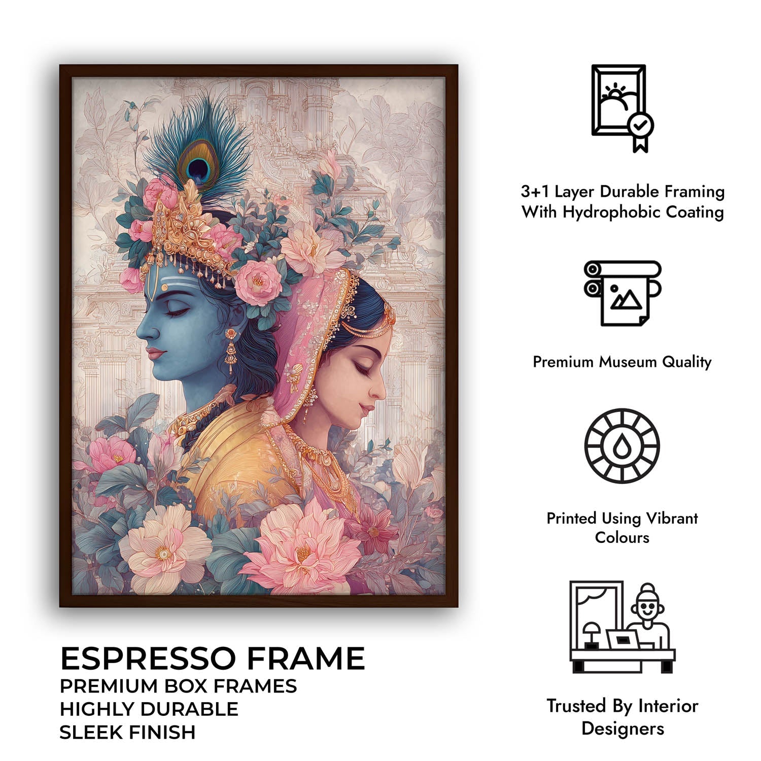 Radha Krishna Divine Painting – Vastu Wall Art