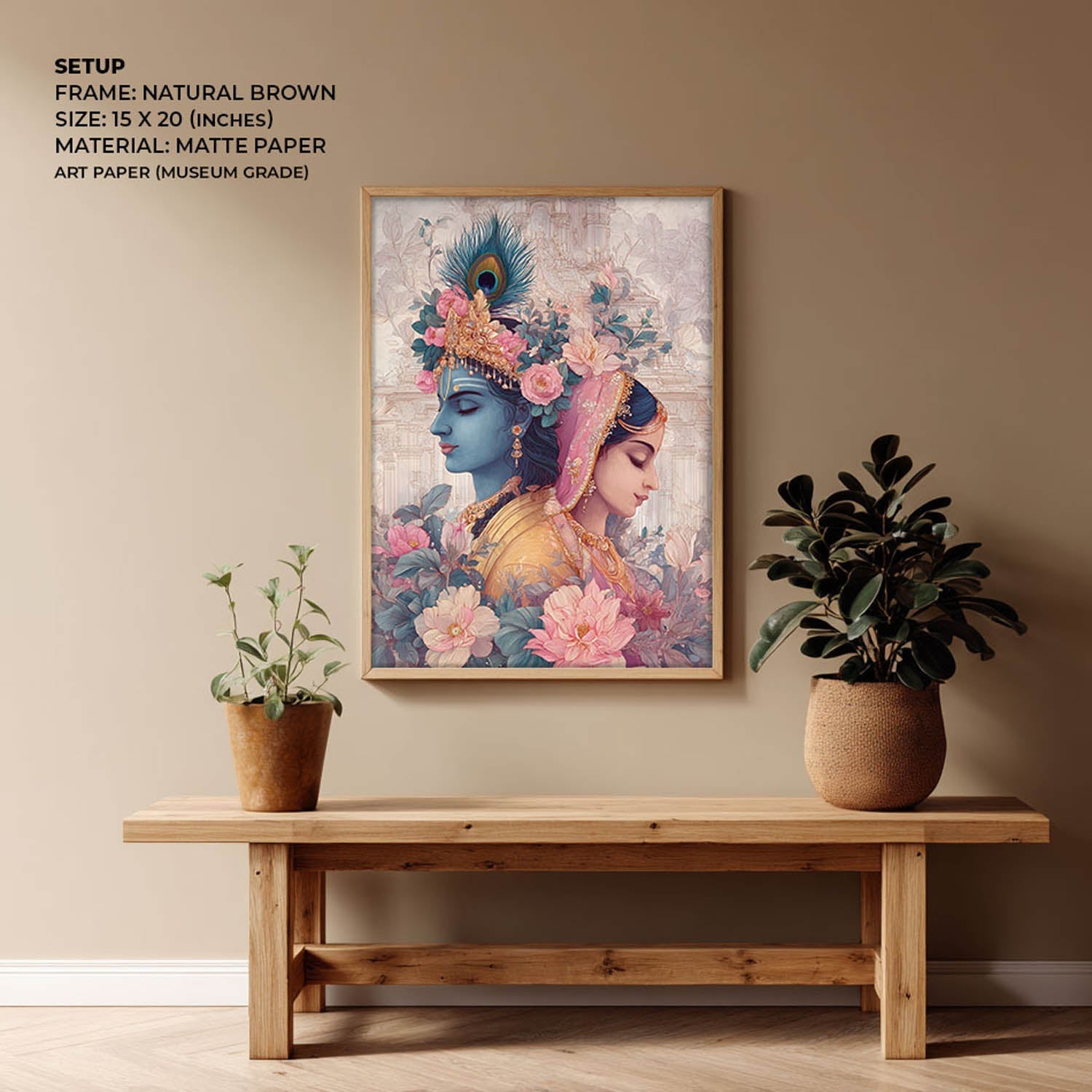 Radha Krishna Divine Painting – Vastu Wall Art