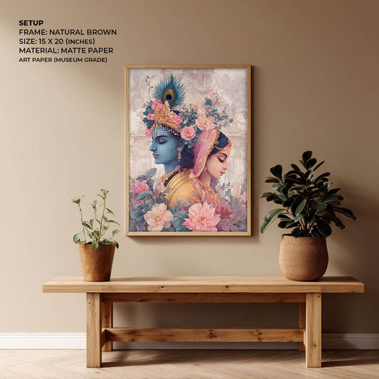 Radha Krishna Divine Painting – Vastu Wall Art