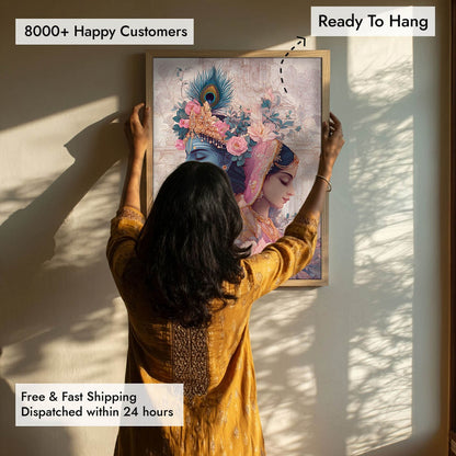 Radha Krishna Divine Painting – Vastu Wall Art