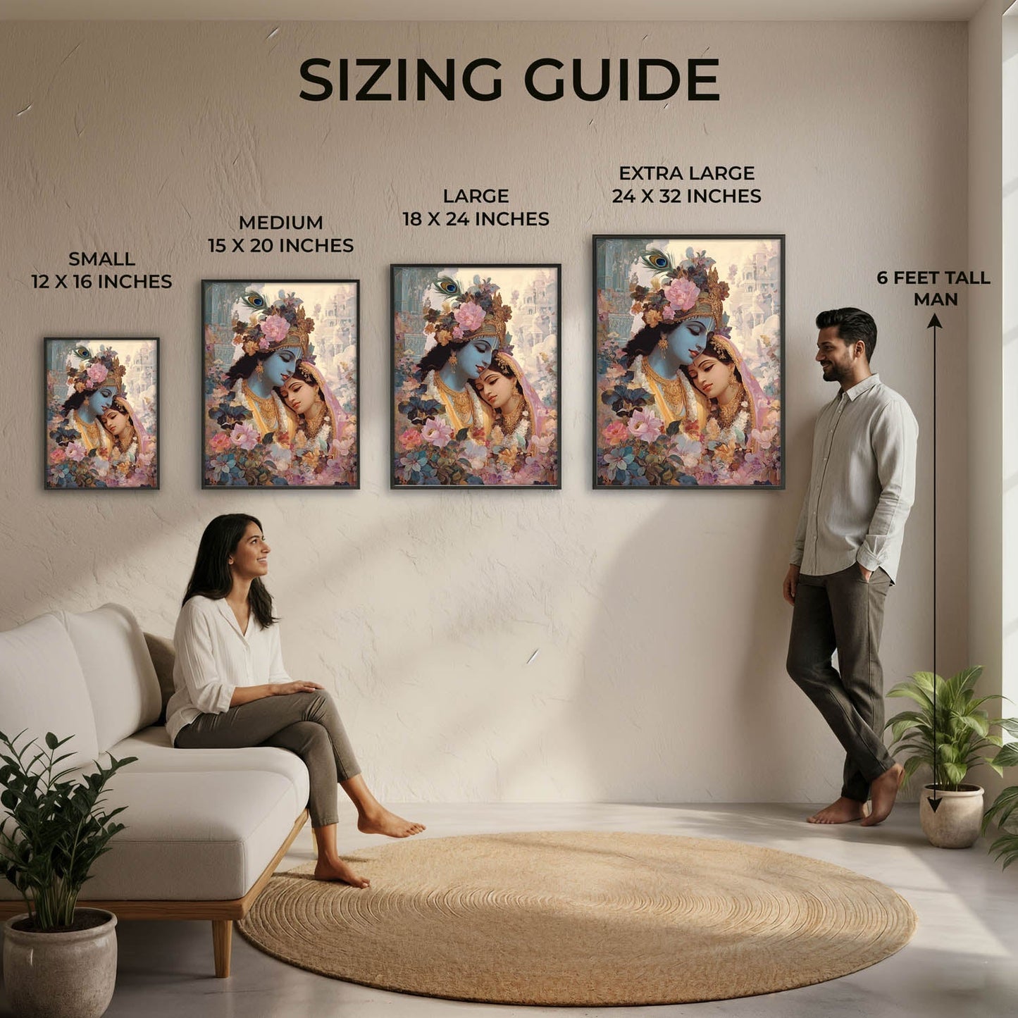 Radha Krishna Painting – Vastu Wall Art for Home