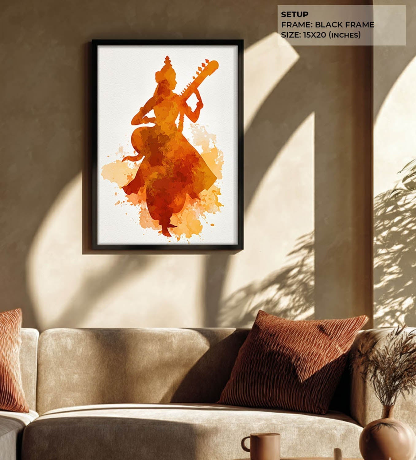 Saraswati Painting – Goddess of Knowledge Wall Art