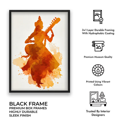 Saraswati Painting – Goddess of Knowledge Wall Art