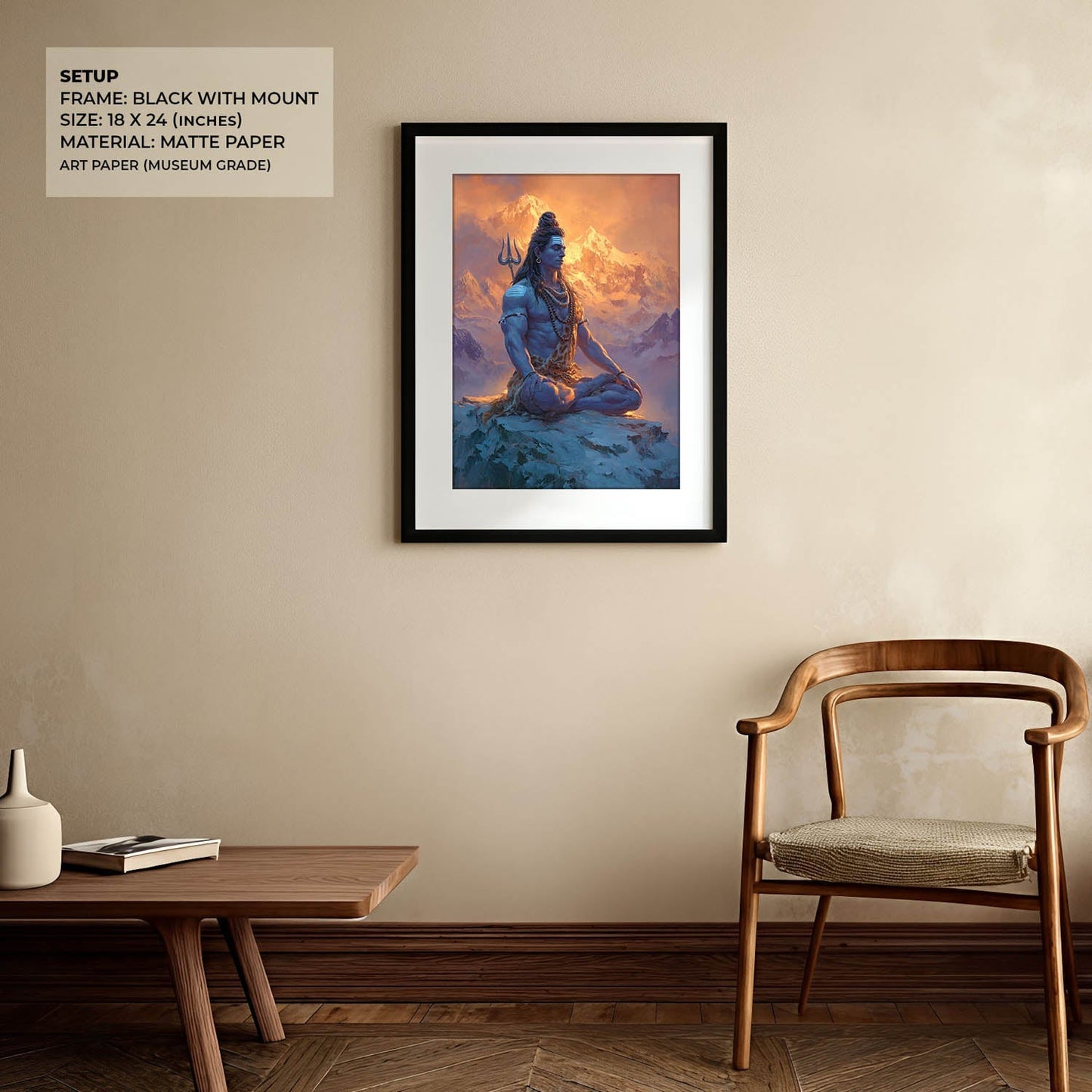 Shiv Meditation Painting – Lord Shiva Wall Art