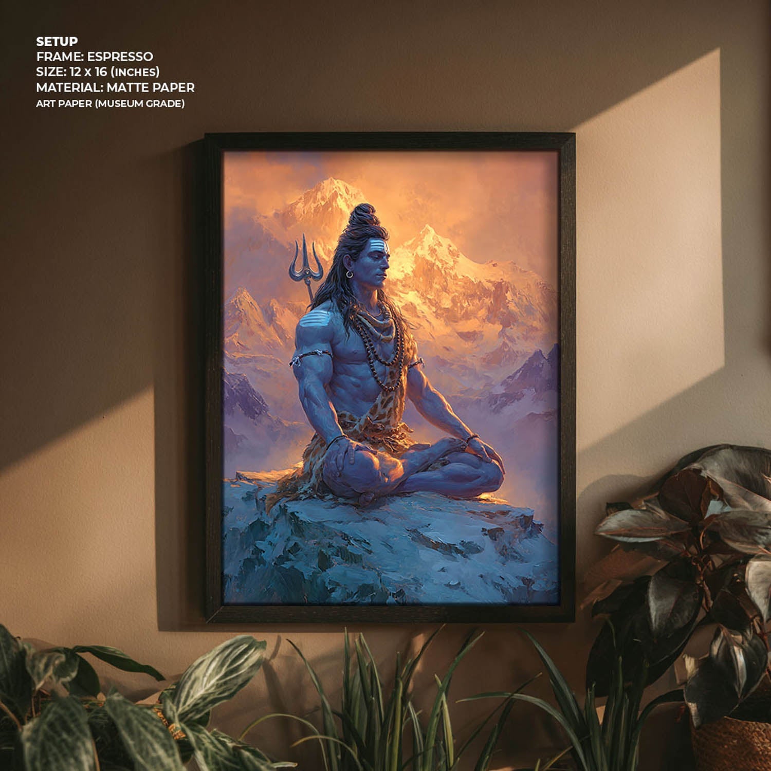 Shiv Meditation Painting – Lord Shiva Wall Art