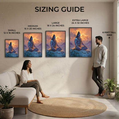 Shiv Meditation Painting – Lord Shiva Wall Art