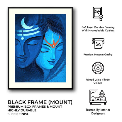 Shiva Parvati Ardhnarishwar - Vastu Painting