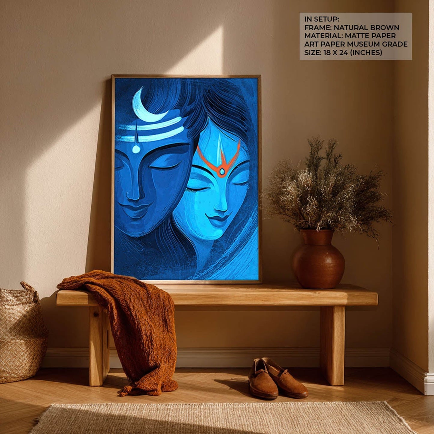 Shiva Parvati Ardhnarishwar - Vastu Painting