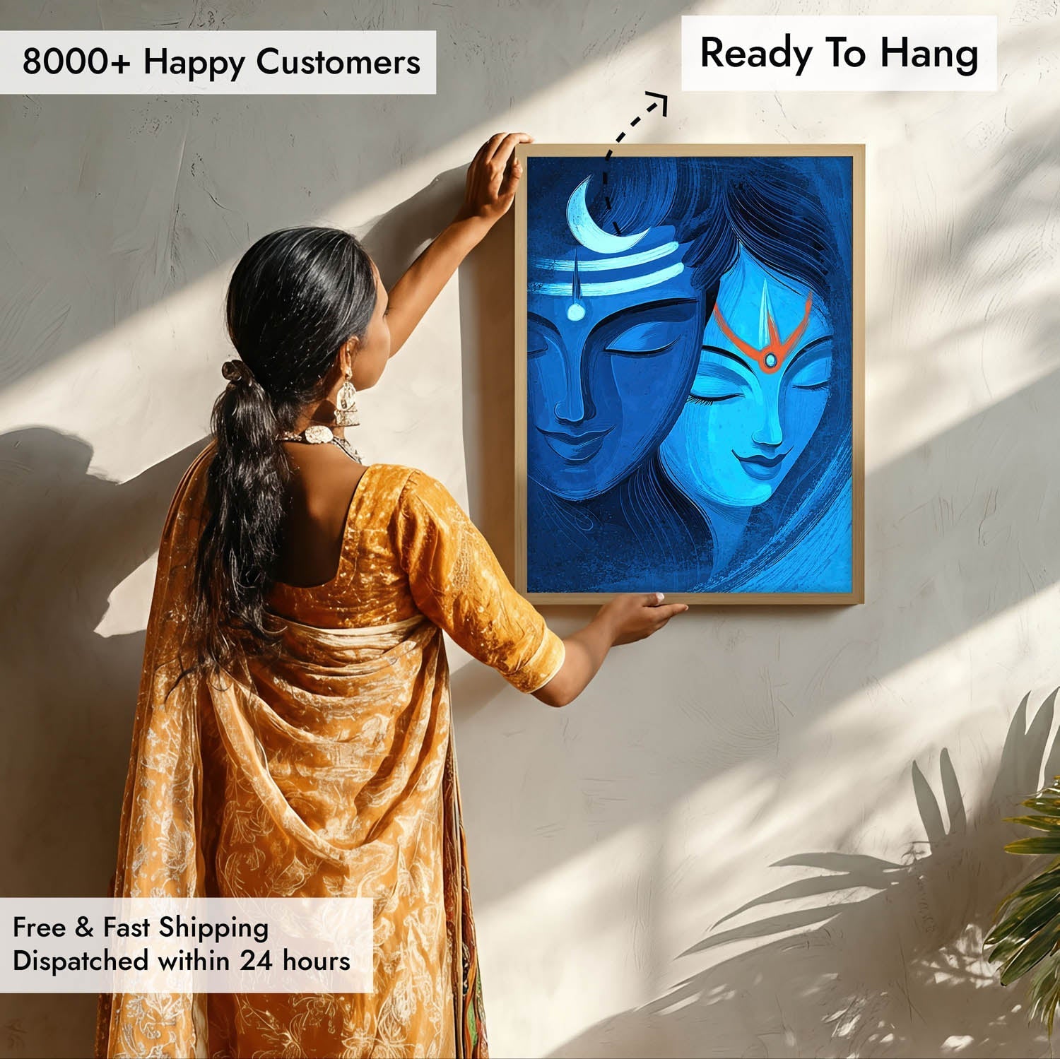 Shiva Parvati Ardhnarishwar - Vastu Painting