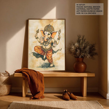 Bal Ganesh Dancing - Vastu Painting