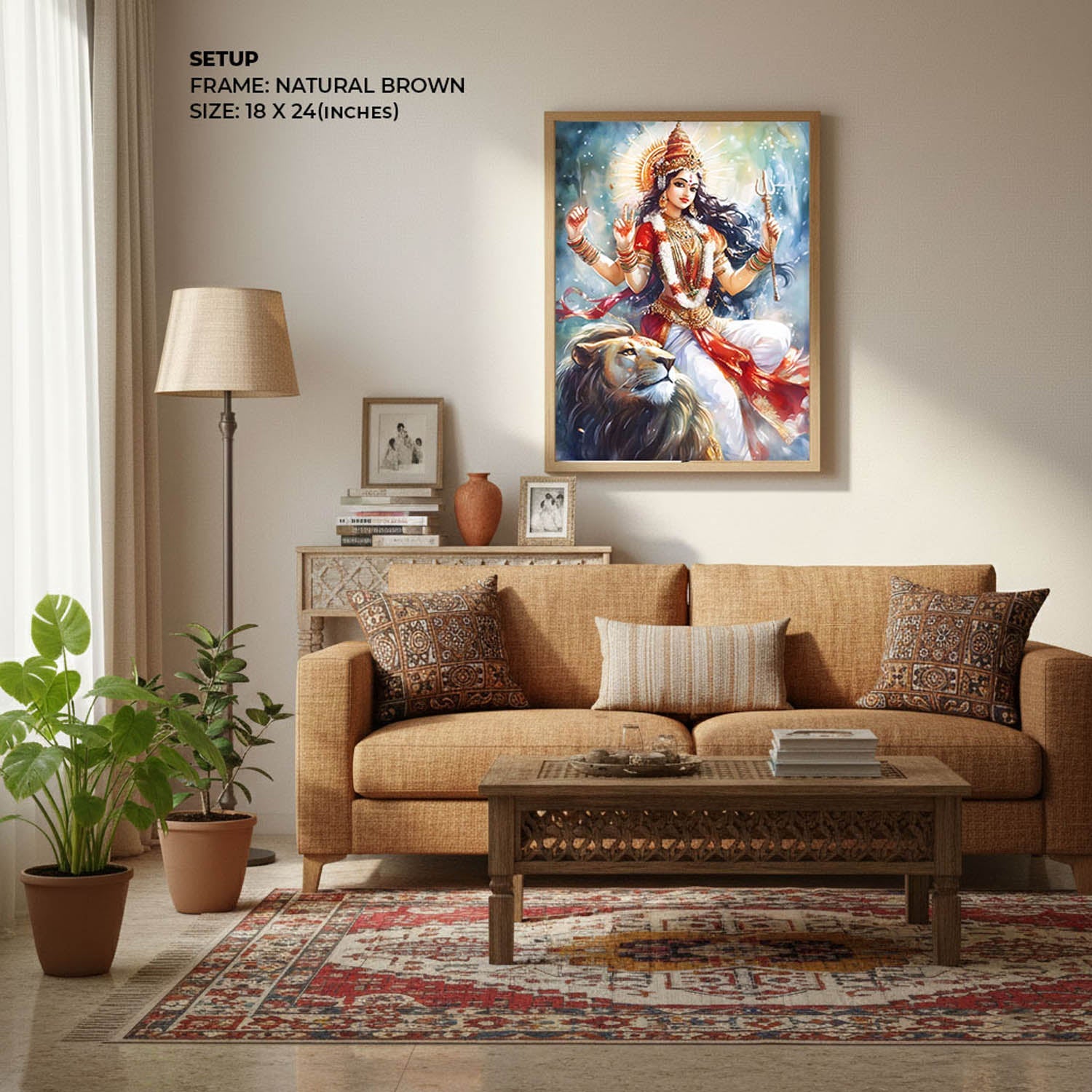 Durga Maa on Lion - Vastu Painting