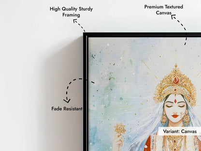 Goddess Durga in Himalaya - God Painting