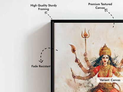 Goddess Durga on Tiger - Vastu Painting