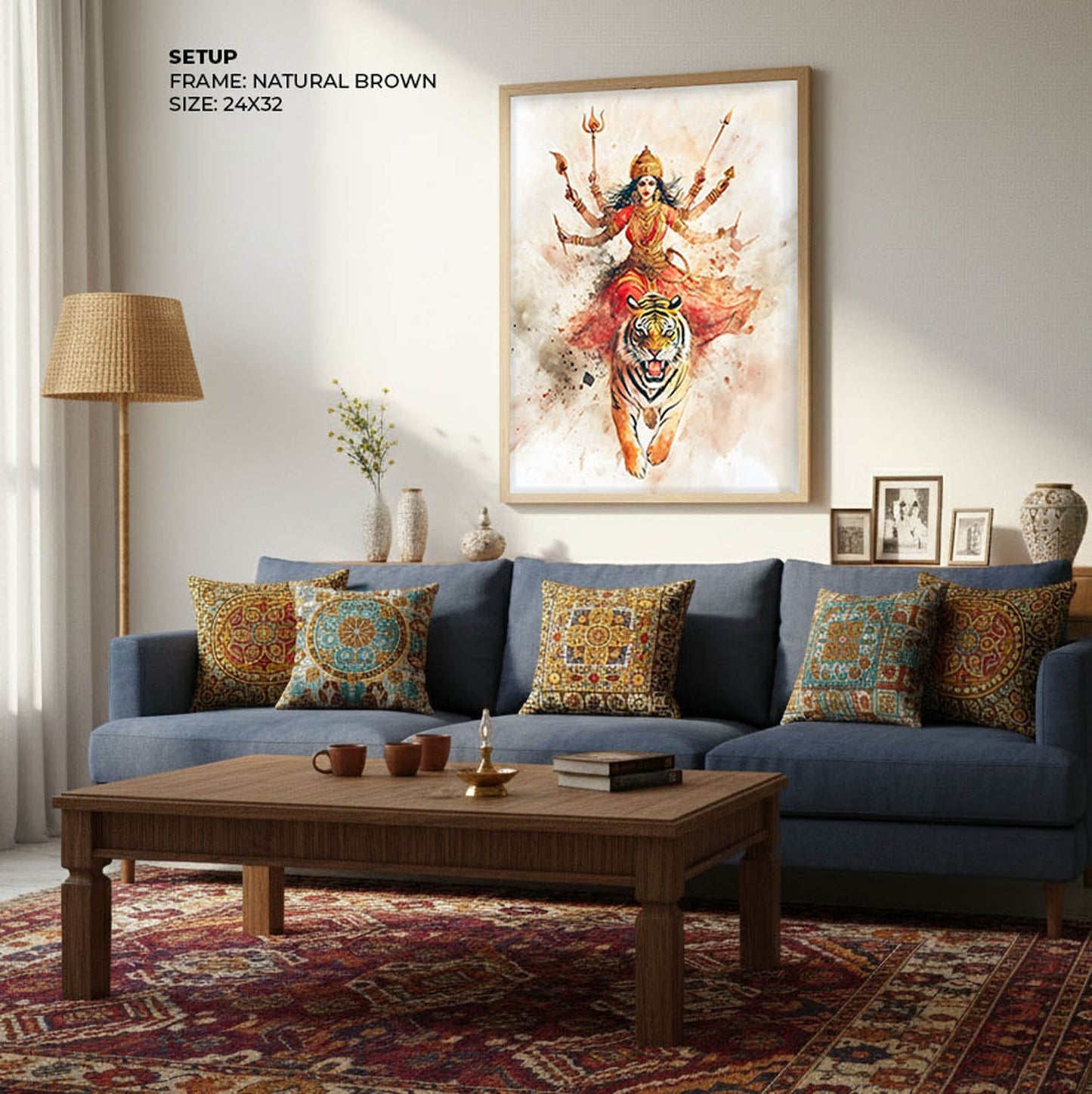 Goddess Durga on Tiger - Vastu Painting