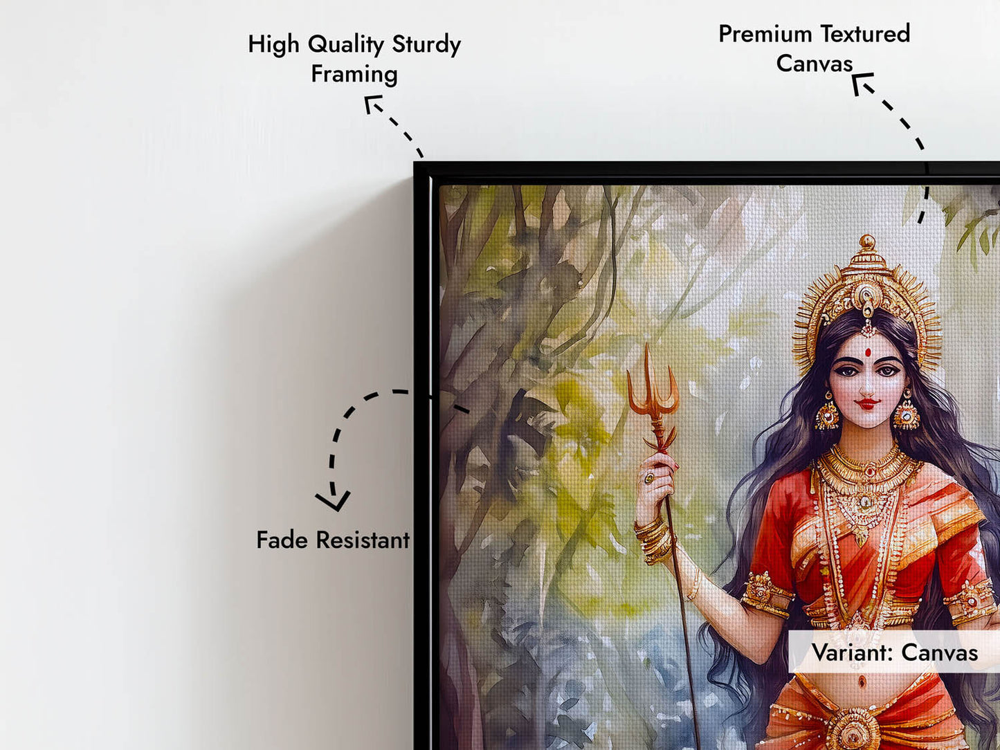 Goddess Durga with Lion - Vastu Painting
