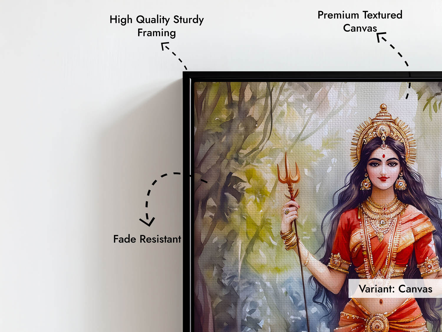 Goddess Durga with Lion - Vastu Painting