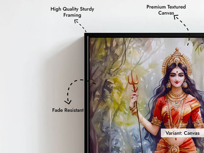 Goddess Durga with Lion - Vastu Painting