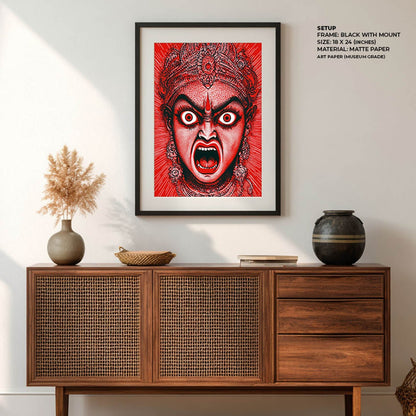 Goddess Kali Angry - Vastu Painting