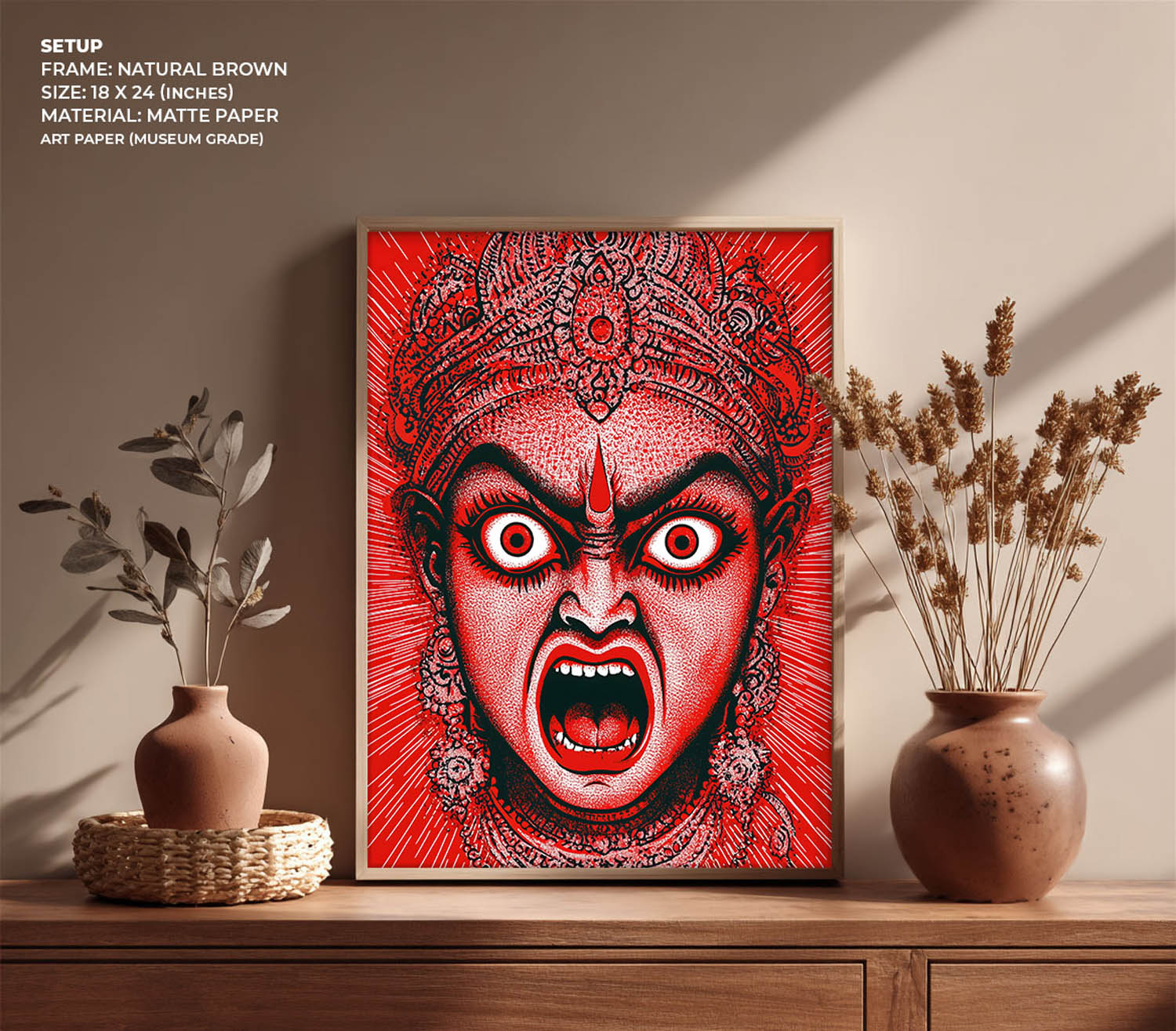 Goddess Kali Angry - Vastu Painting