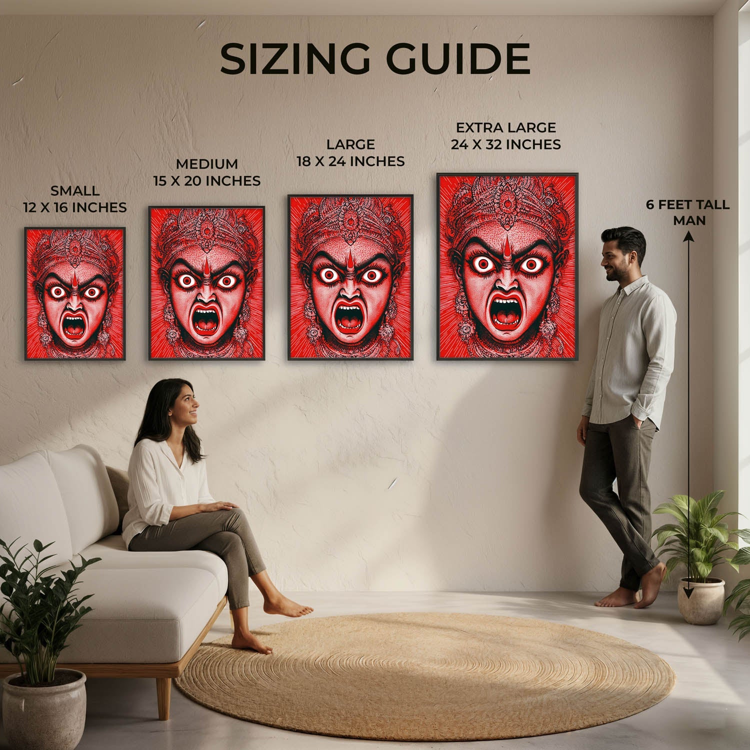 Goddess Kali Angry - Vastu Painting