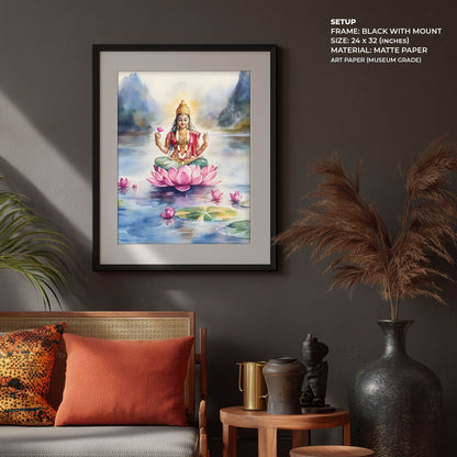 Goddess Lakshmi in Lake - Vastu Painting
