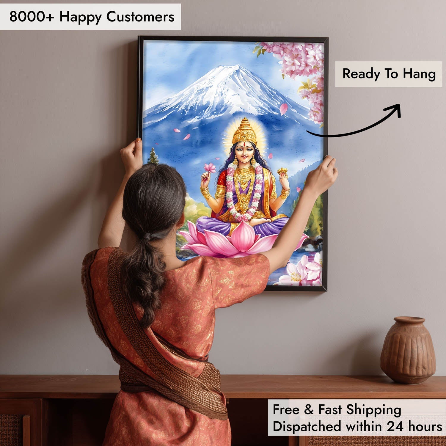 Goddess Laxmi Blessing - Vastu Painting