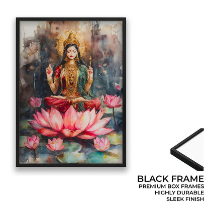Goddess Laxmi amongst Lotuses - Vastu Painting