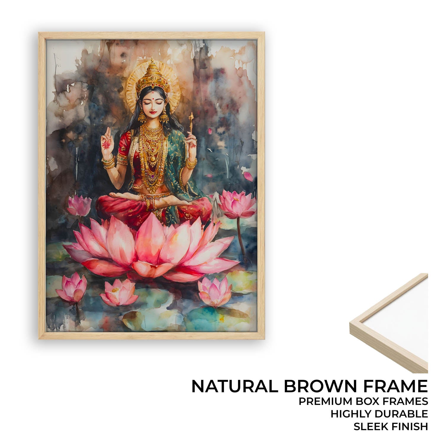 Goddess Laxmi amongst Lotuses - Vastu Painting