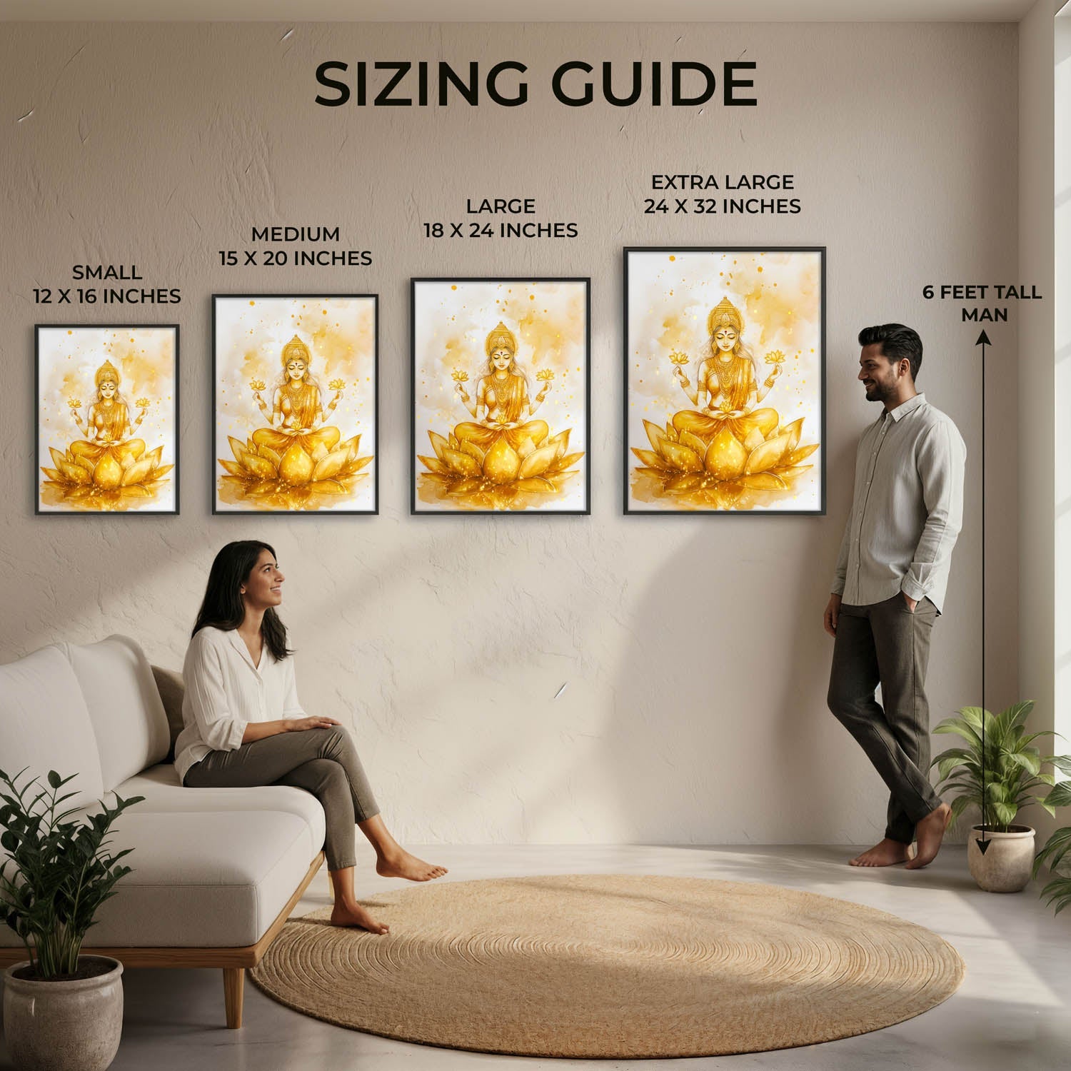 Goddess Laxmi on Lotus - Vastu Painting