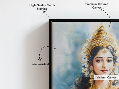 Goddess Saraswati with Sitar - Vastu Painting