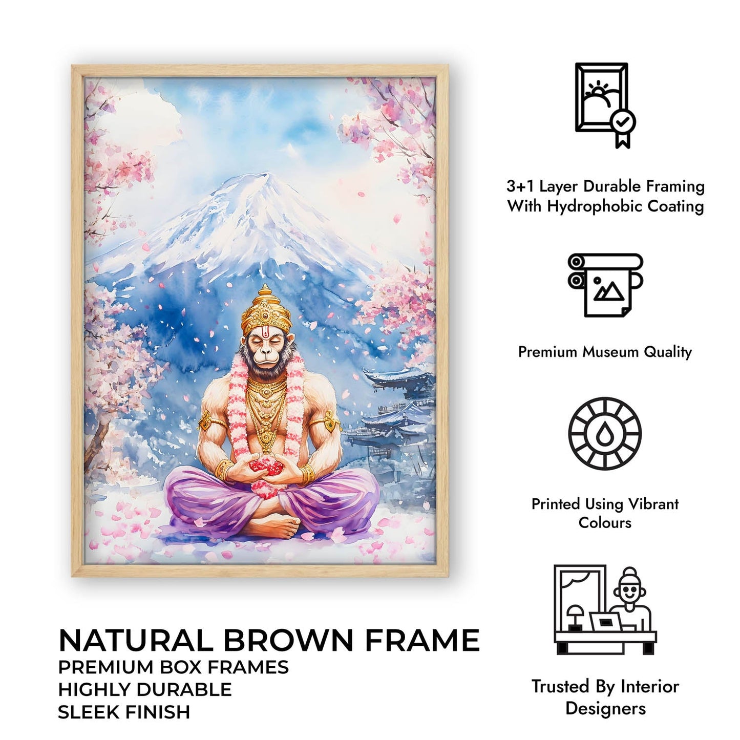 Lord Hanuman in Himalaya - Vastu Painting