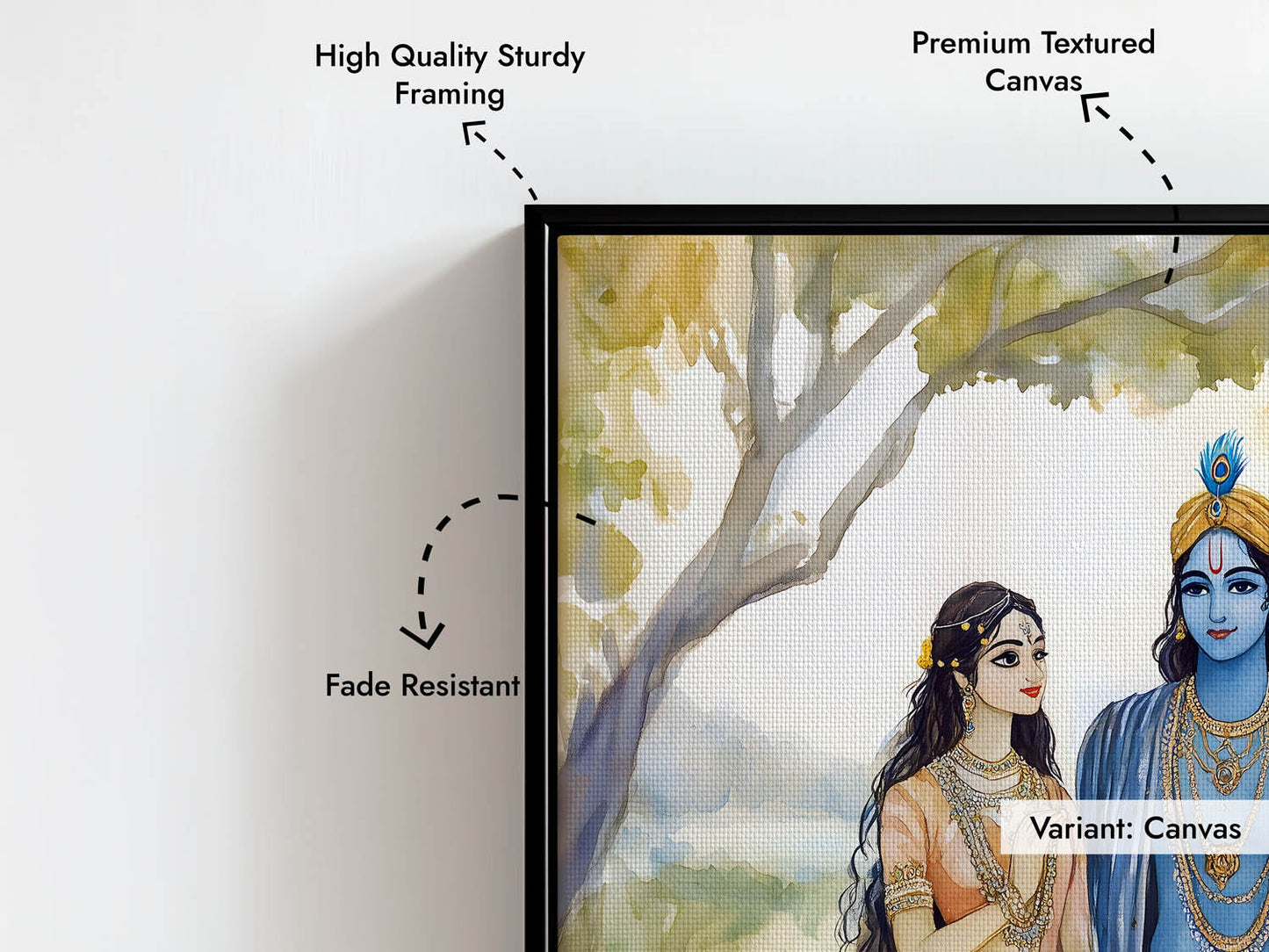 Lord Krishn & Goddess Radha  - Vastu Painting