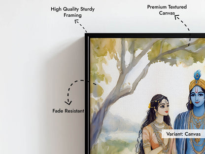 Lord Krishn & Goddess Radha  - Vastu Painting
