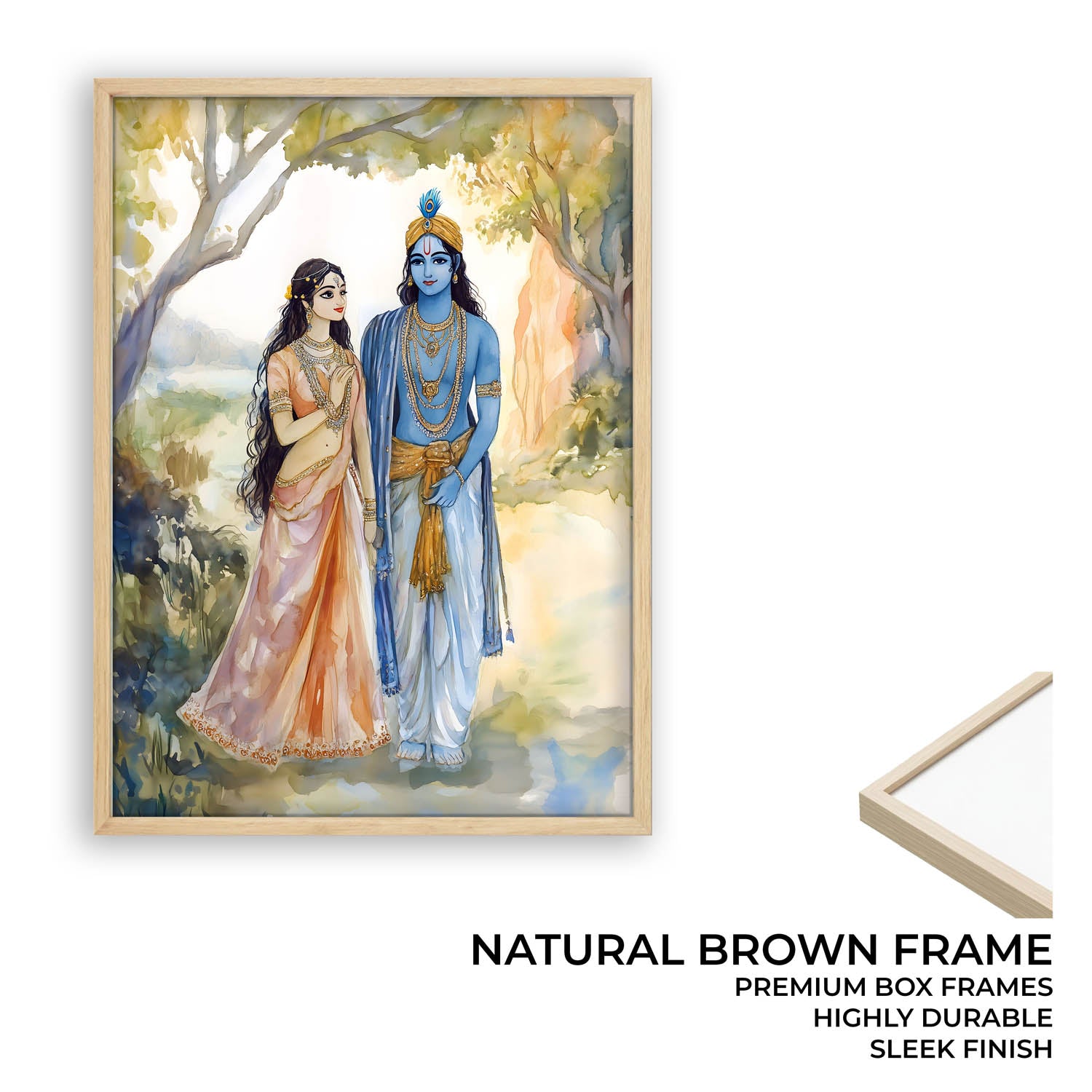 Lord Krishn & Goddess Radha  - Vastu Painting