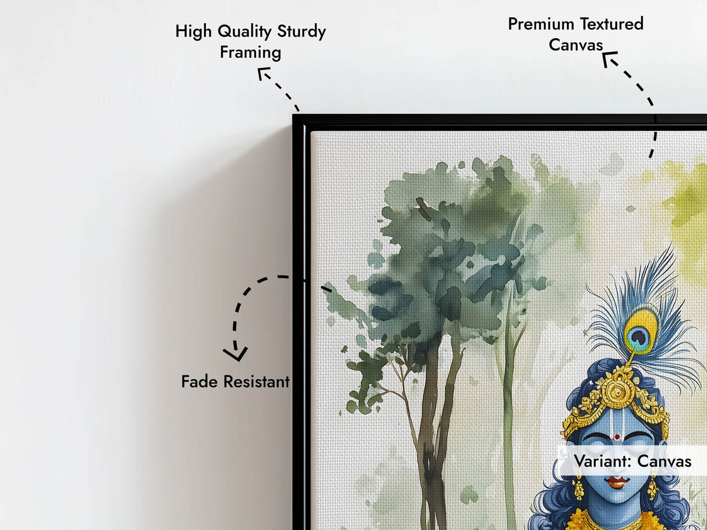 Lord Krishna Meditating  - Vastu Painting